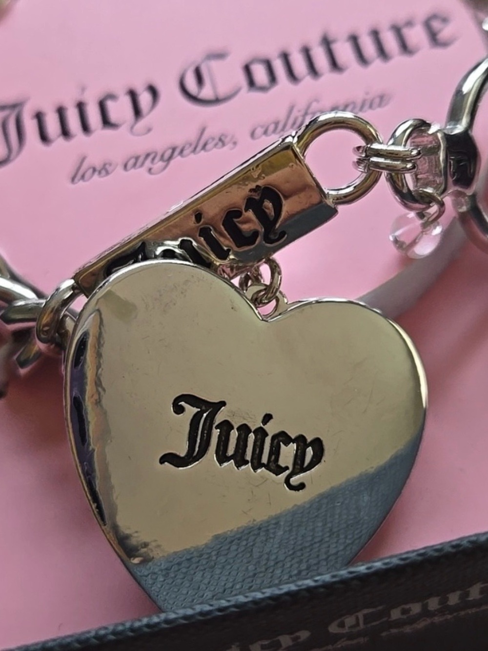 NWT Juicy Couture Silver Heart Bracelet - Picture 8 of 8